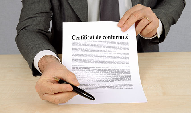 Certificat de conformité